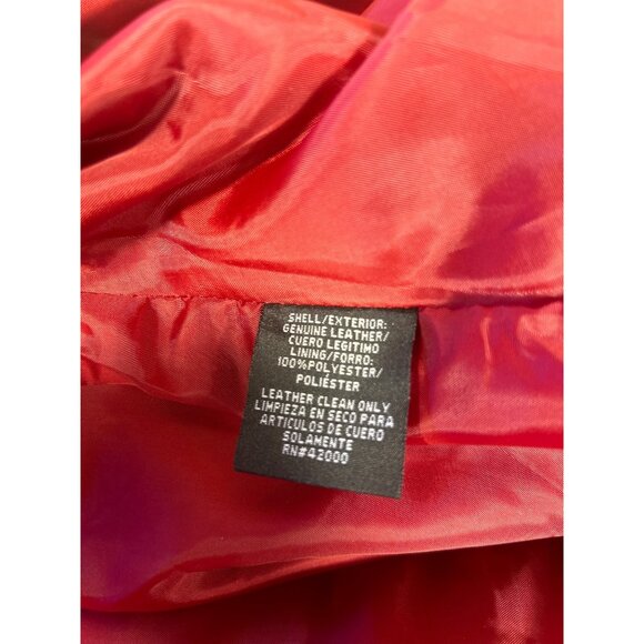 Vintage Red Suede Leather Jacket by Jaclyn Smith Button-Front Womens Size M - Picture 5 of 12